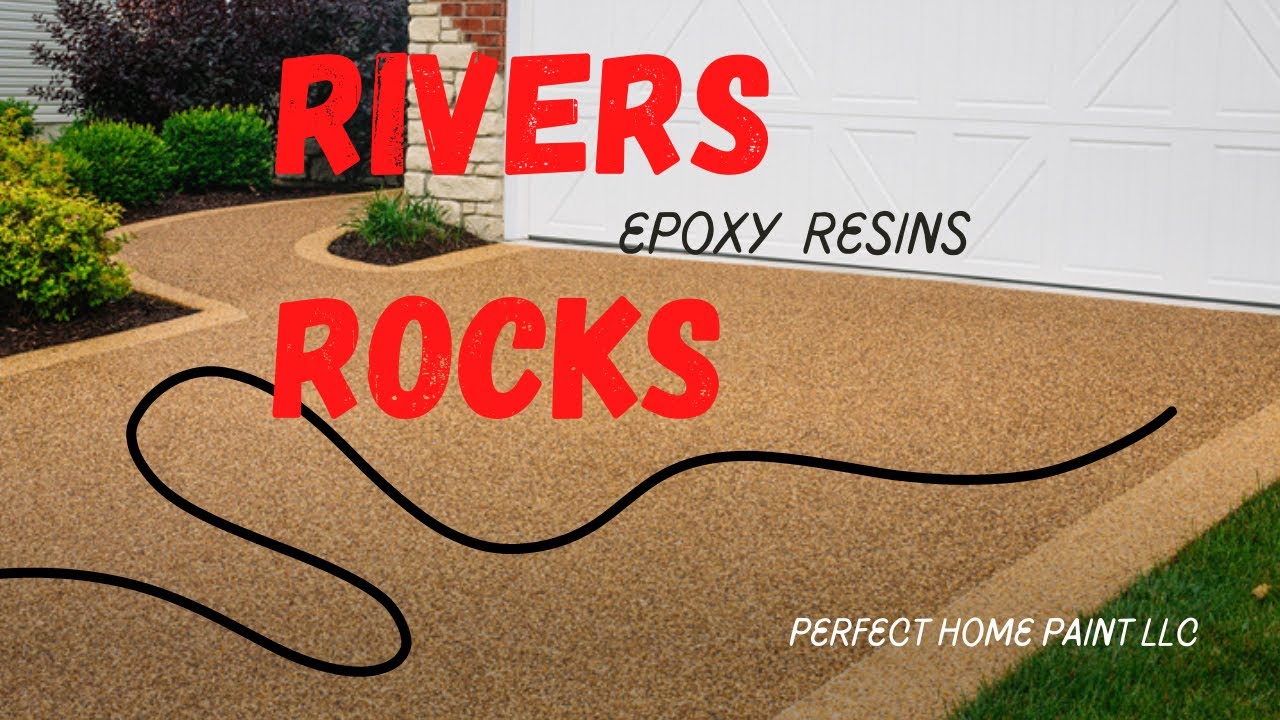 Driveway river rock in epoxy YouTube