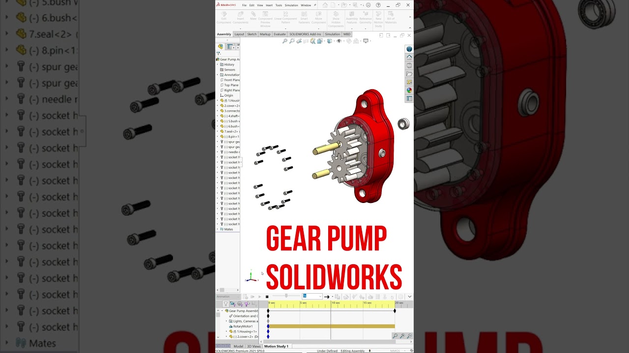 Gear Pump in SolidWorks