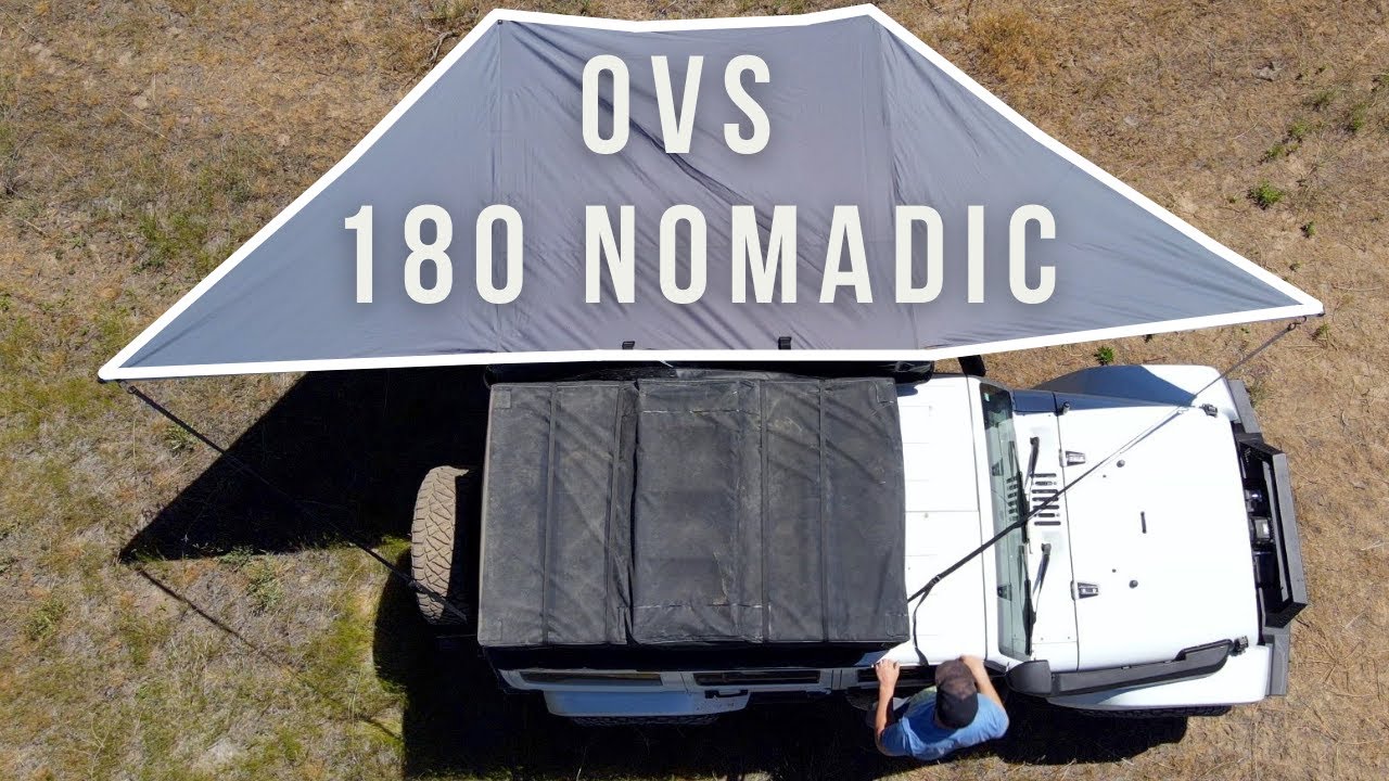 Nomadic Awning 180 Degree - Dark Gray Cover With Black Cover