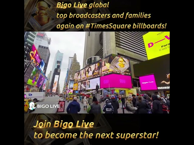 Bigo Awards Gala 2023 - BIGO Top Broadcasters and Families again on #TimesSquare billboards! class=