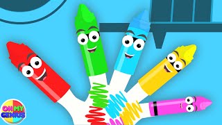 crayons finger family more nursery rhymes and learning videos for kids