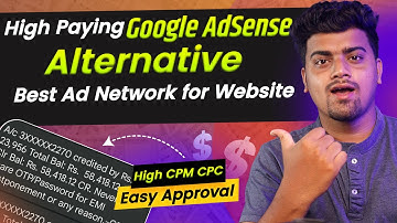 🤑Best High Paying Google Adsense Alternatives ✅Instant Approval High CPC/CPM | For Beginner