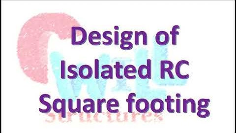 Design of Footing| Isolated Square Footing| Civil Engineering