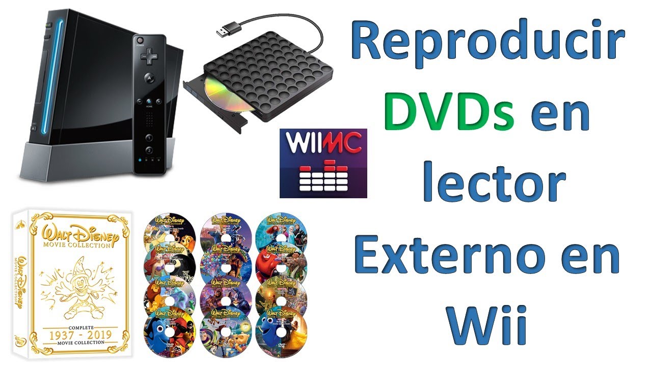 negativo arco Templado Como reproducir películas y DVDs completos desde un lector externo en Wii.  - YouTube