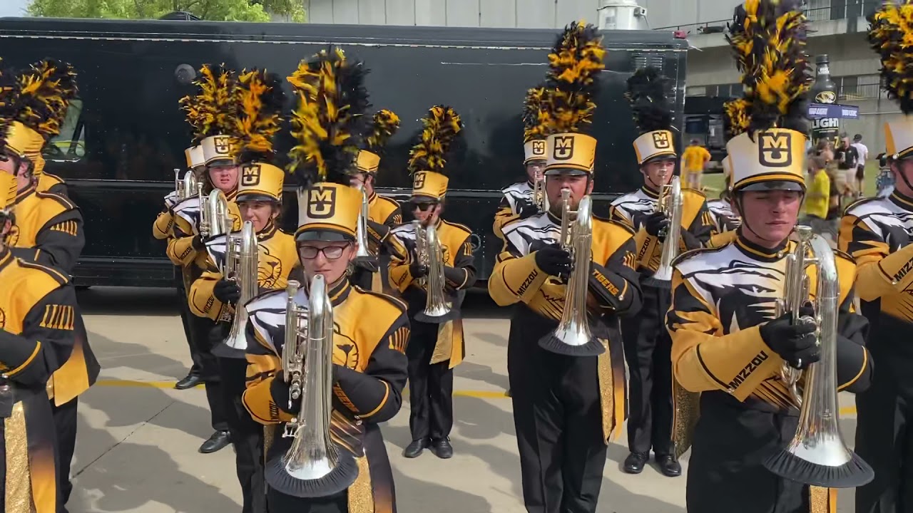 Marching Mizzou performance outside stadium pregame 10/8/21 YouTube