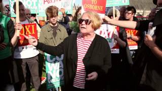 Lindsey German Stop The War Coalition. Speaking on Budget Day 8JULY2015 Parliament Square