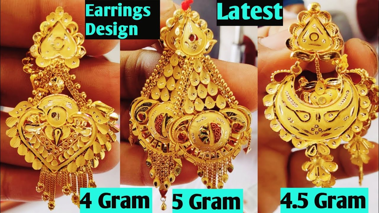 AFJ GOLD One Gram Gold Plated Traditional Trendy Stylish Earrings Emerald,  Ruby Alloy Stud Earring