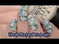 Seriously simple: Floral Nails with Aztec Print