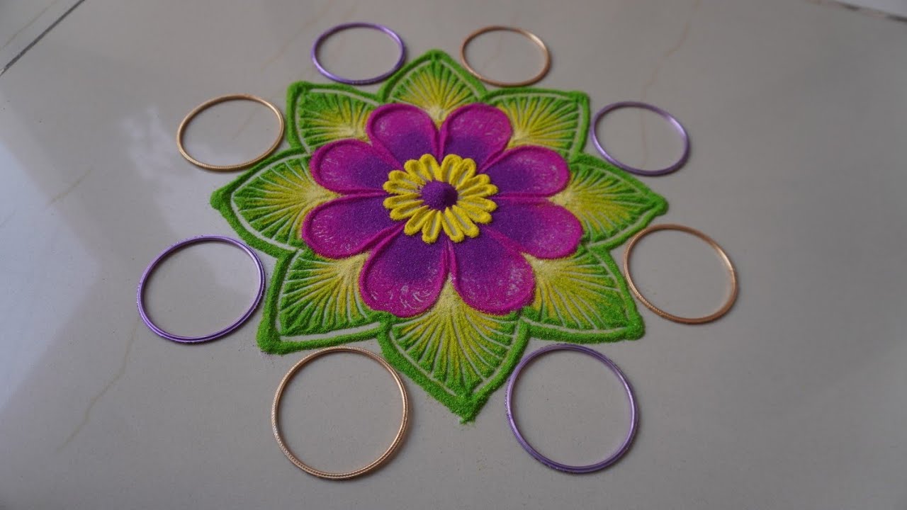 Lakshmi Pujan Rangoli | Margashirsh Guruwar Special Rangoli Design Easy Simple | Daily Rangoli