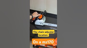 Where is the chain adjuster on a Stihl Ms170 chainsaw. 🌳 #michaelstoolbench #ms170 #stihl