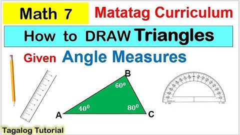 Grade 7 How to draw triangle given its angle measures #matatag #howtodraw #drawtriangle #math7