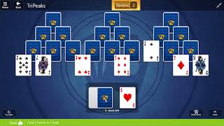 Microsoft Solitaire Collection - TriPeaks [Medium] | May 8th 2018: Clear 8 Sevens in 1 deal
