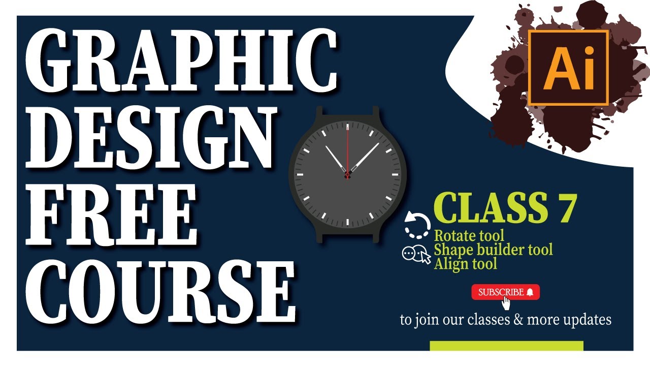 Align tool | Adobe illustrator | Class 7 #designer - YouTube