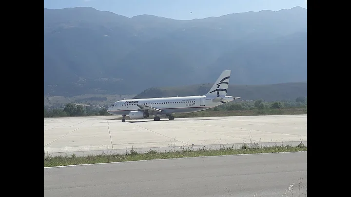 Aegean Airbus A320-232 takeoff Ioannina airport (Αεροδρόμιο Ιωαννίνων)