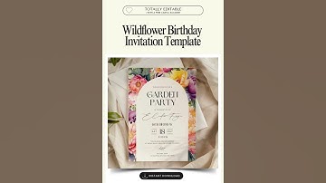 Wildflower Birthday Invitation – Editable Canva Template
