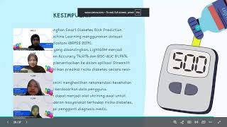 Demonstrasi Smart Diabetes Risk Prediction System oleh Kelompok 8 DSGA