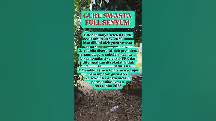 AKAN ADA P3K UNTUK GURU SEKOLAH SWASTA DAN DI TEMPATKAN DI SEKOLAH INDUK #guru #guruasnpppk #p3k