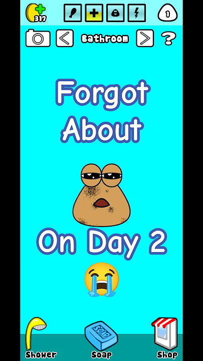 Forgot About Baby Pou on Day 2 #pou #monalisa #shorts #shortsfeed #song #game #gameplay #day2 #baby