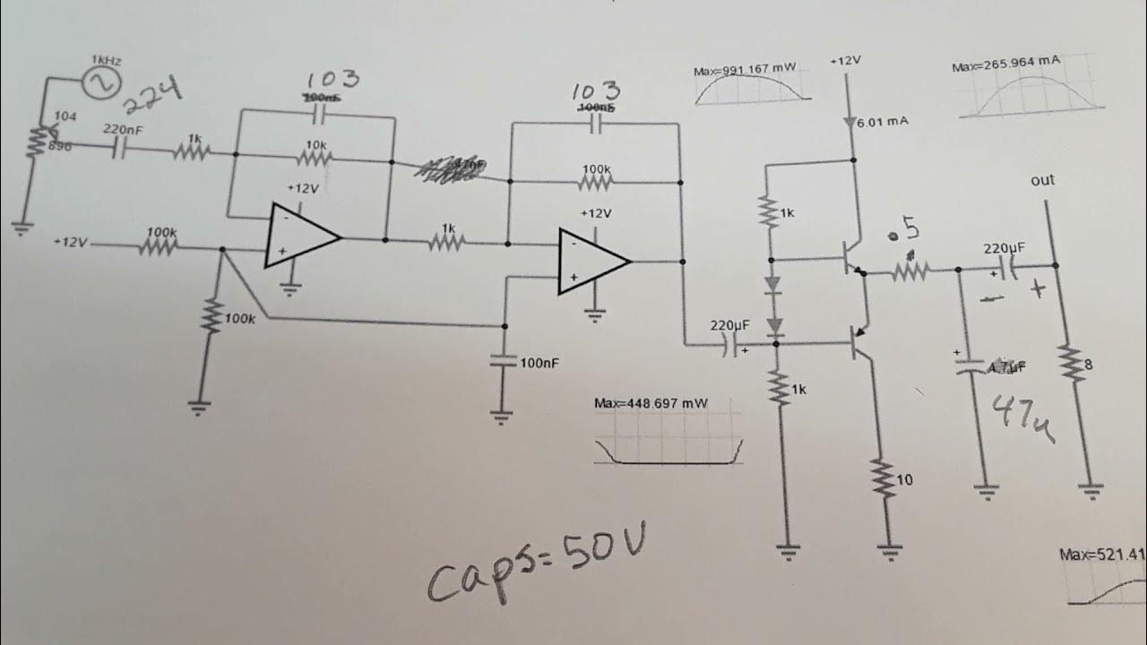BD139 / BD140 Push-Pull Amplifier circuit schematic diagram part 1