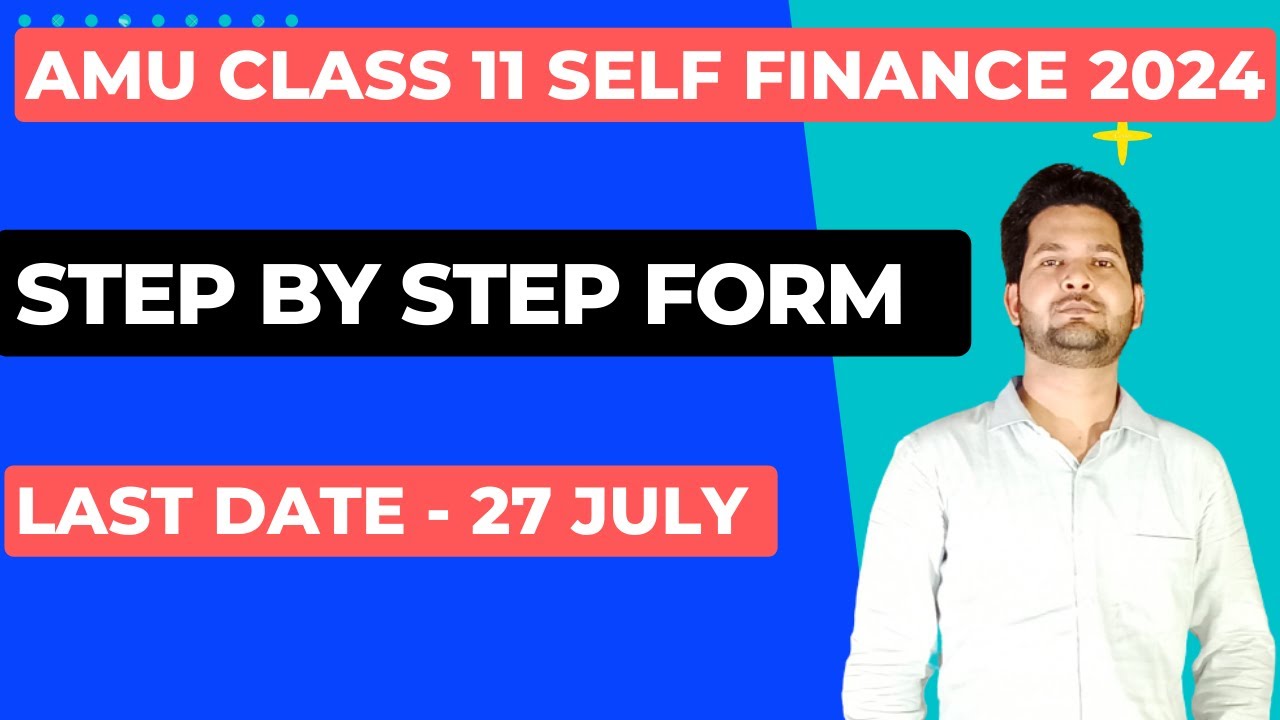 AMU Self Finance Live Form Filling Step by Step 2024 || AMU SFS ...