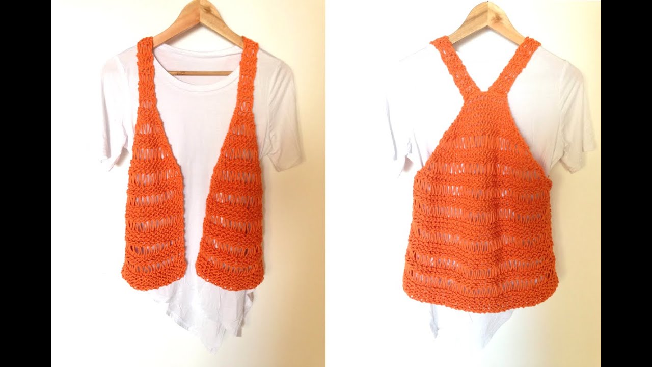 How to Loom Knit a Summer Vest (DIY Tuteate) - YouTube