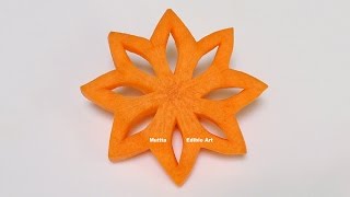 Simple Art Of Christmas Star Carrot Part 1 - Beginners 53 By Mutita Art In Fruit Vegetable Carving