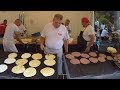 Serbia Street Food. Preparing 'Pljeskavica' and 'Sarma'