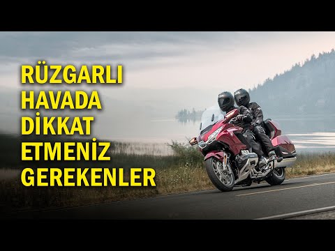 Rüzgarlı havada motosiklet