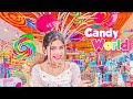 Living in a Candy World for 24 hours!🍭🍬 *Eating Giant lollipop*