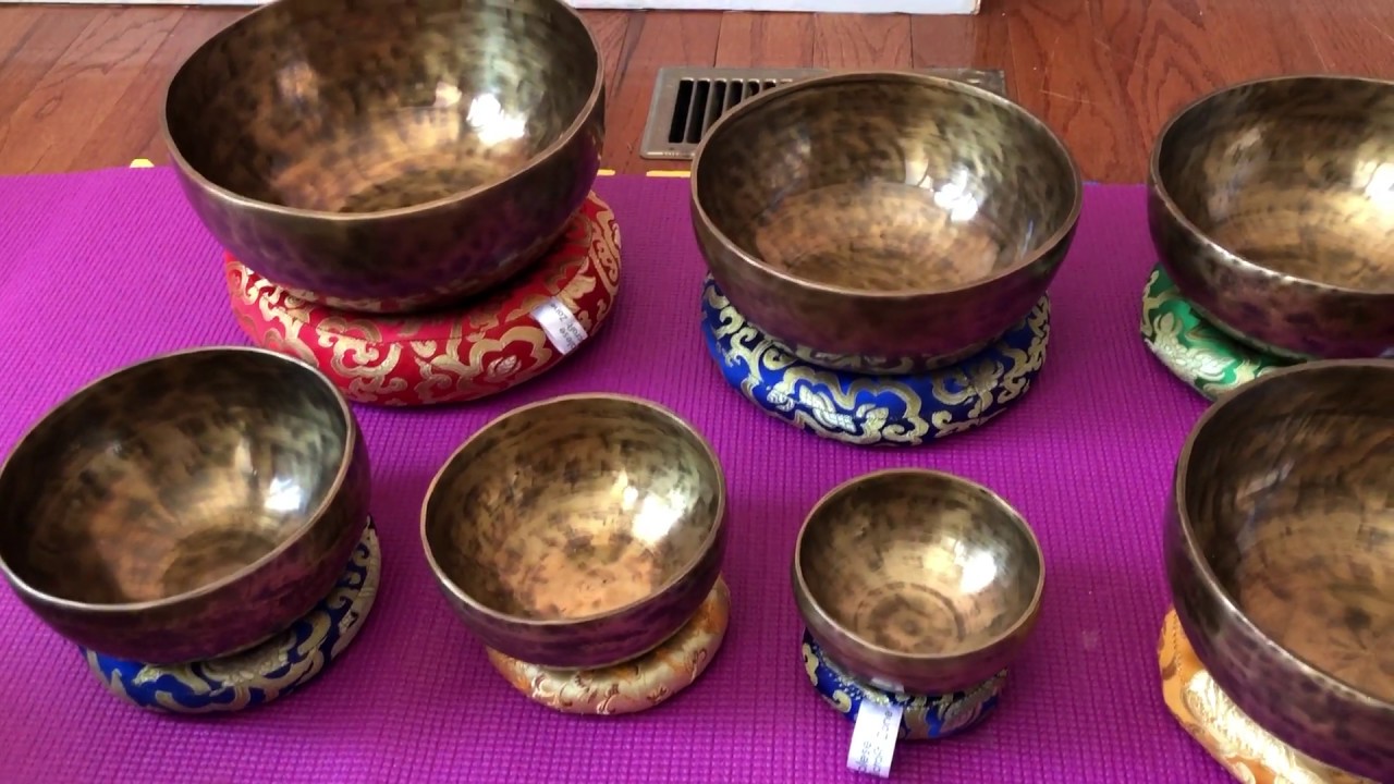 Chakra Healing Tibetan Old Singing Bowl Set of 7 Hand Hammered ...