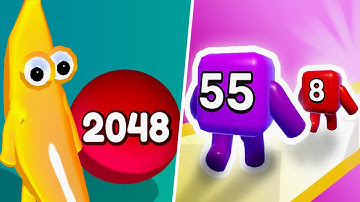 Jelly man 2048 vs Level Up Numbers 2048 - Max Level Gameplay (Part 1)