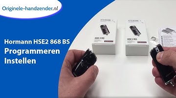 Hormann HSE2 868 BS programmeren instellen
