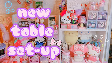 ♡shopee unboxing + organizing my new table set up✨
