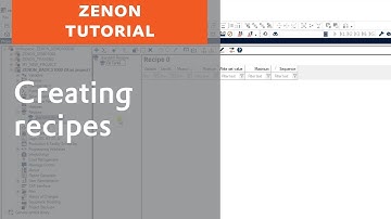 Creating recipes in zenon