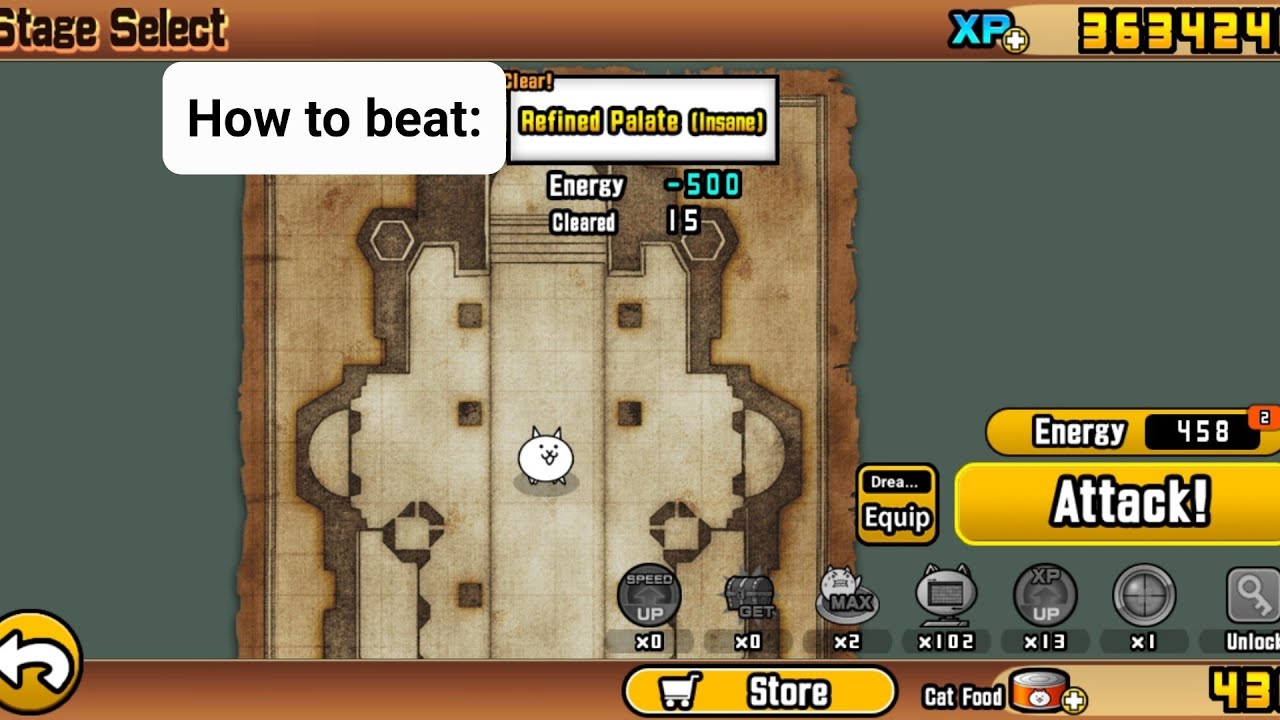 How to beat refined palate/xp megablitz the battle cats YouTube