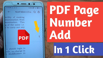 how to add page number in pdf file in mobile  | pdf file me page number kaise add kare