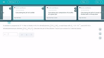 ALEKS: Calculating the pH of a buffer