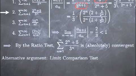 M13-2: Ratio Test; first examples