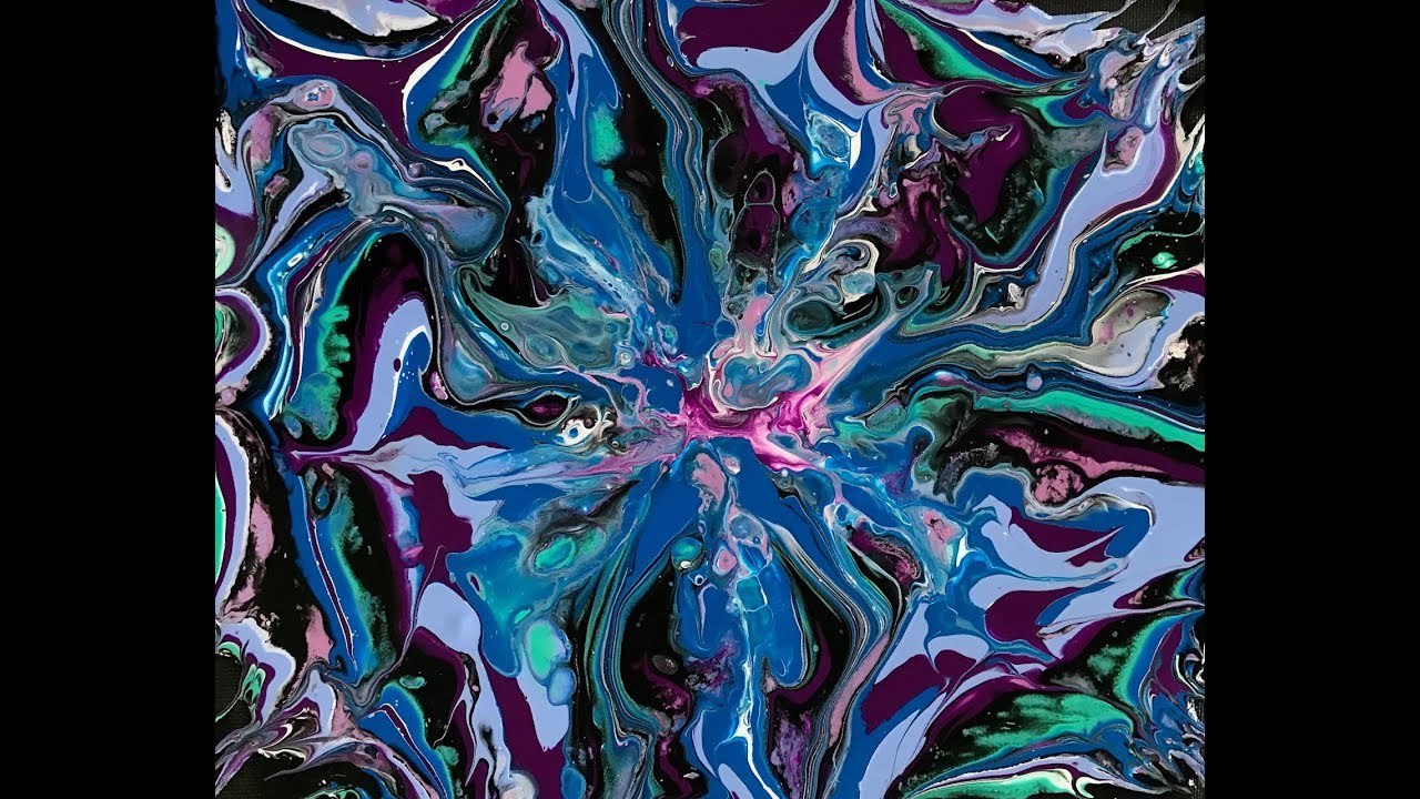 (45) How to do a Bottle Bottom Pour Acrylic Pouring YouTube