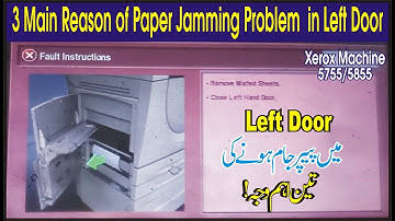 How To Solve  Paper Jamming Problem  in Left Door Of Xerox Machine..