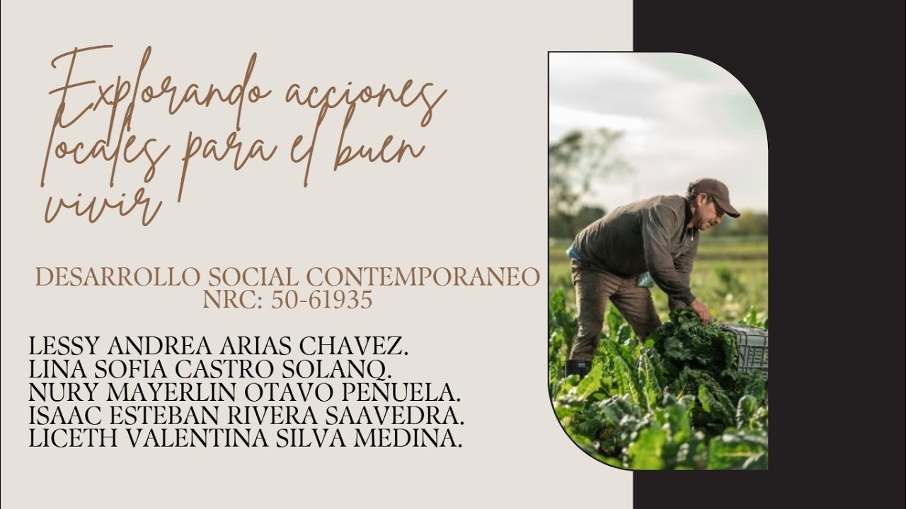 EXPLORANDO ACCIONES LOCALES PARA EL BUEN VIVIR - GRUPO 3 - YouTube
