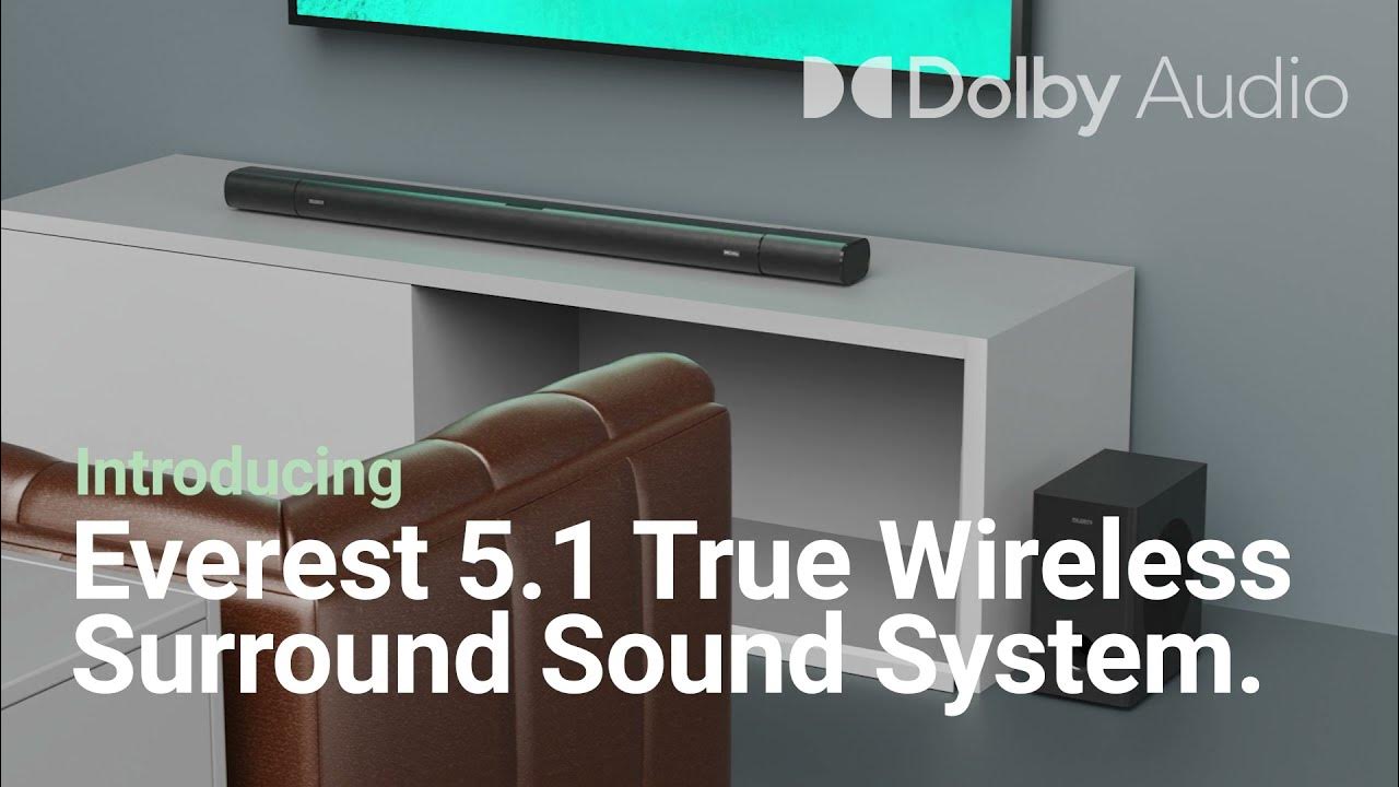 True Wireless Surround Sound Speakers Introducing the MAJORITY Everest Dolby Audio True Wireless Surround