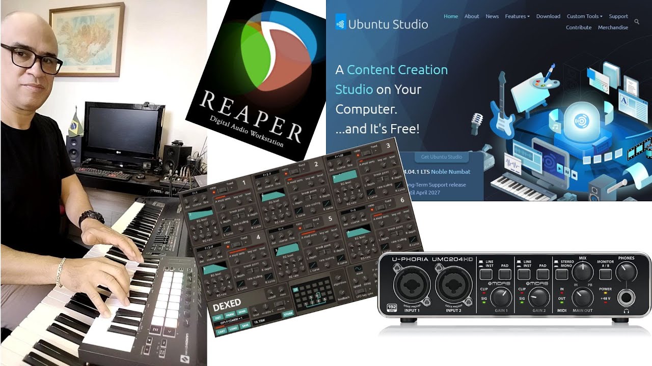 Timbres Incríveis na Igreja com Pads, Dexed e Reaper no Linux (estável e barato!)