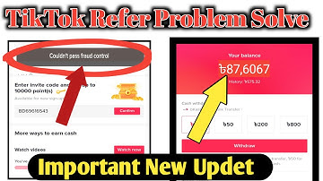 TikTok Refer Code Problem Solved NeW Updete | Couldn
