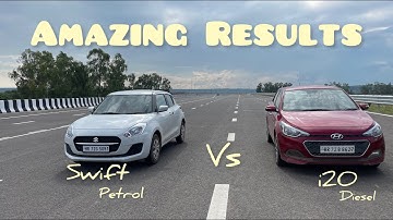 Drag Race :Maruti Swift Vs Hyundai i20 | Petrol vs Diesel 🔥| Khushal Dagar