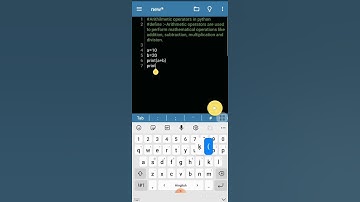 Arithmetic operators in python | python programming | using mobile ide| v.8(part 2)