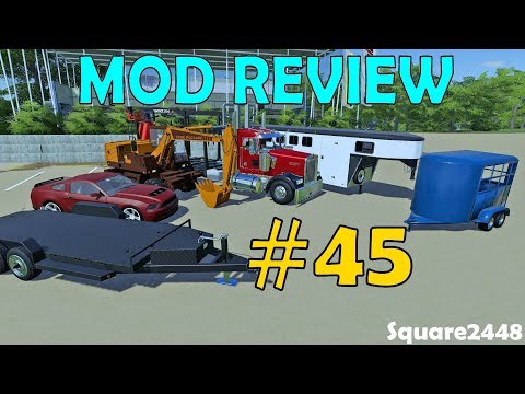 farming-simulator-19-mod-review-#45-car-trailer,-log-trucks,-excavator-&-more!