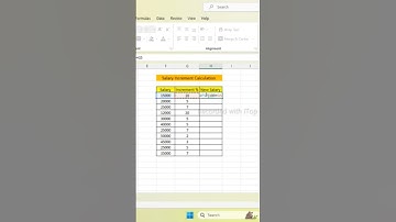 Salary increment Calculation in Excel #excel #viralvideo #shortvideo #shots #shorts #exceltips