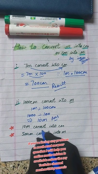 How To Convert M Into Cm Or Cm Into M maths mathproblems how-to-convert-m-into-cm-or-cm-into-m-maths-mathproblems