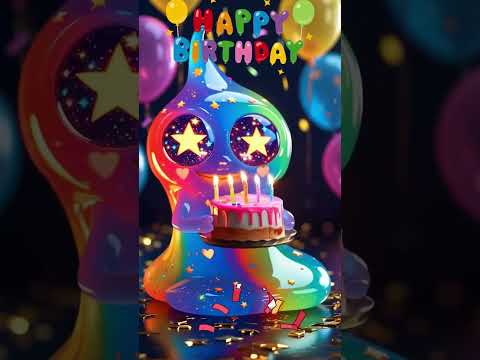 Happy Birthday with a Slime Twist! #happybirthday #birthdaycard #Slime